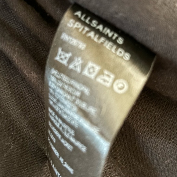 All Saints Spitalfields  Black Leather jacket authentic - Picture 3 of 4